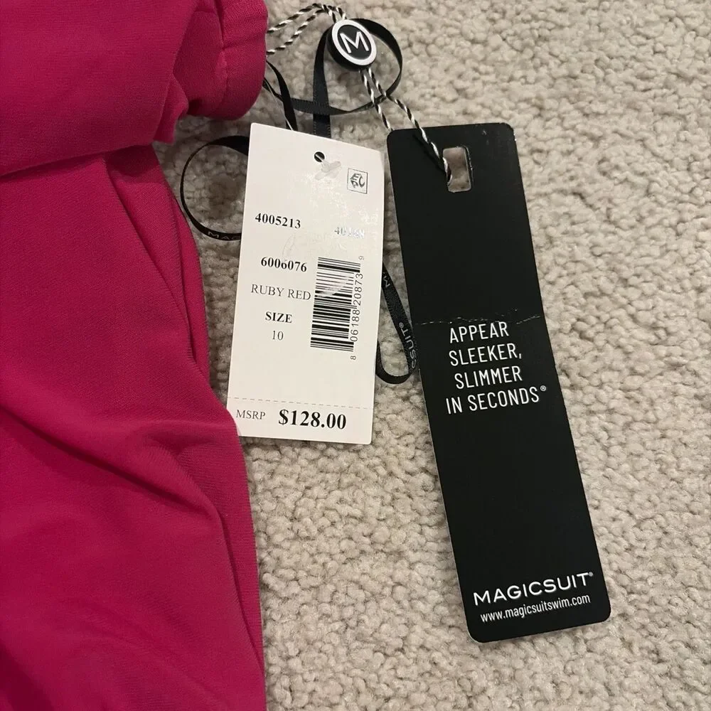 NWT MagicSuit Winnie Underwire Tankini Top Cowl neck Women Sz 10 Swimsuit $128